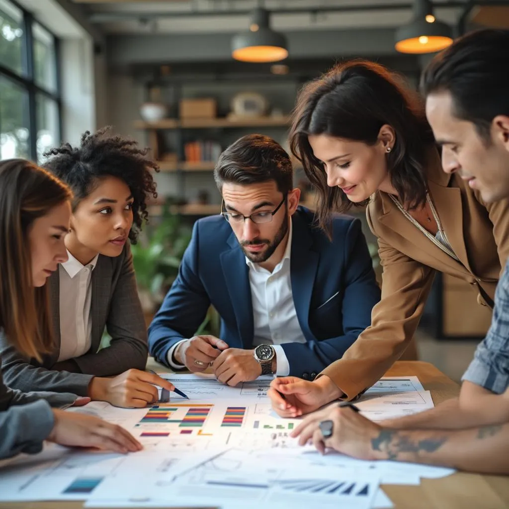 Trabajo en equipo de consultores